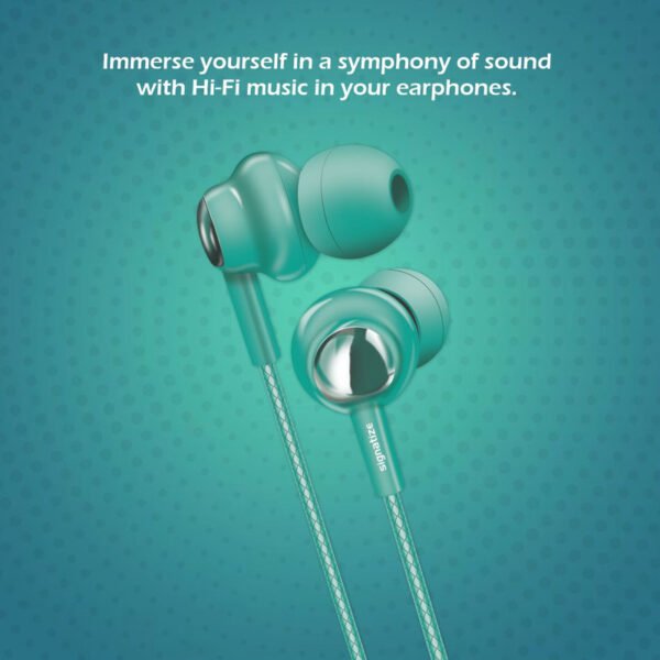 wired earphones with mic, deep bass wired headset, wired earphones for music, earphones for students, earphones for zoom classes, office earphones, HD sound earphones, green earphones, best wired earphones under 500, signatize wired earphones, tangle-free earphones, earphones for android phone