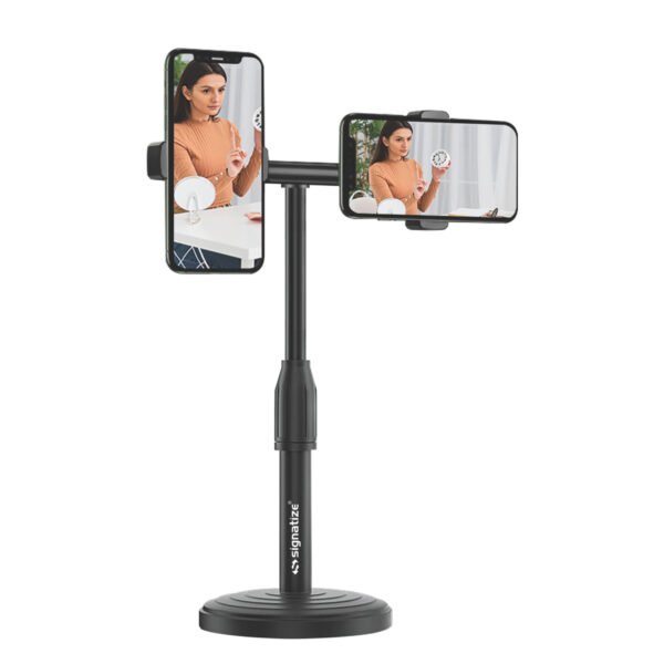 "Professional bike phone holder mounted on motorcycle handlebars", "360° rotating phone stand with strong sucker grip in action", "Universal phone mount for delivery riders showing secure fit"