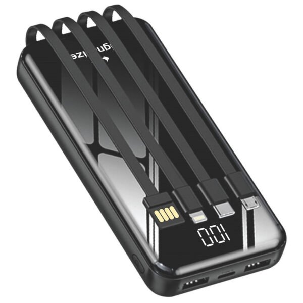 22000 mAh power bank made in India, BIS certified power bank, 20W fast charging power bank, power bank with mobile holder, 4-in-1 cable power bank, digital display power bank, multi-device charger, travel power bank