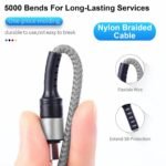 3.0A Type C USB Data & Charging Cable, Made in , 480Mbps Data Sync, Strong & Durable 1.5-Meter Nylon Braided USB Cable