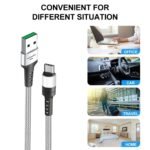 3.0A Type C USB Data & Charging Cable, Made in , 480Mbps Data Sync, Strong & Durable 1.5-Meter Nylon Braided USB Cable