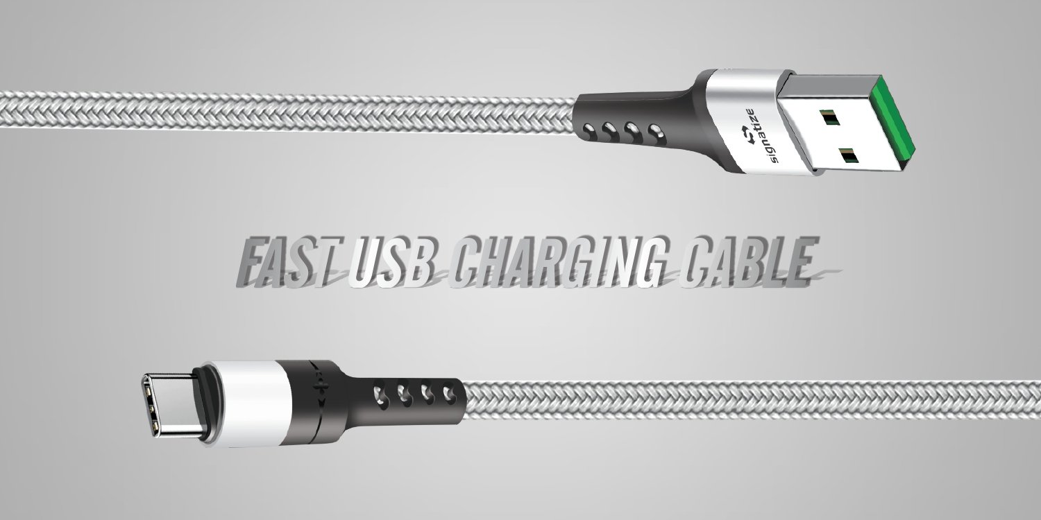 3.0A Type C USB Data & Charging Cable, Made in , 480Mbps Data Sync, Strong & Durable 1.5-Meter Nylon Braided USB Cable