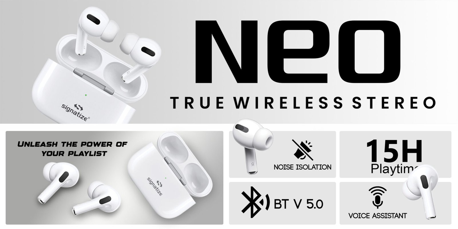 15H AUTO Pairing TWS Headset Wireless Bluetooth 5 in Ear Earbuds with Mic,15 H Playtime, Wireless Bluetooth Earphones